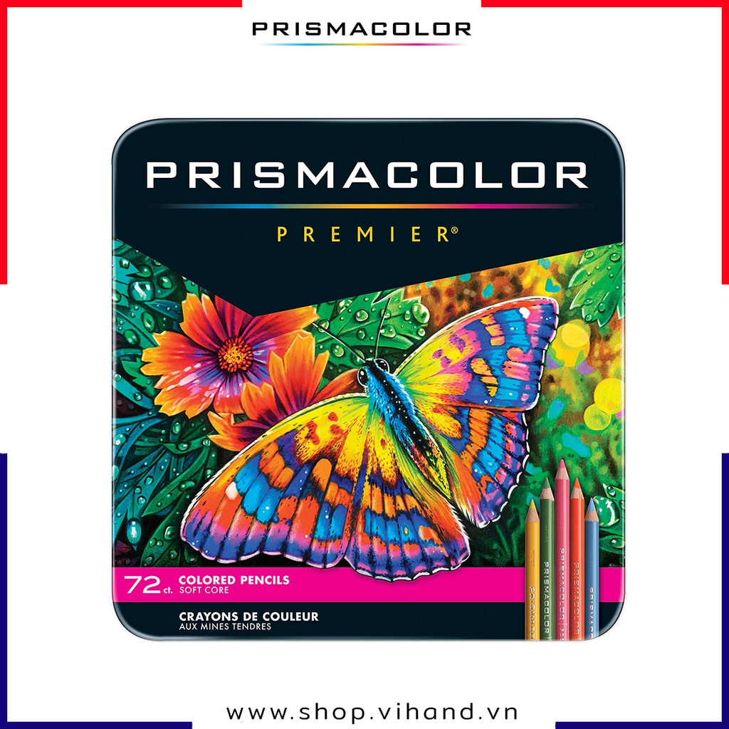 Bộ bút chì màu Prismacolor Premier Soft Core – Hộp thiếc – 72 Màu