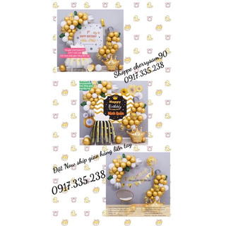 Mua Set Bóng Backdrop Phối Bóng Siêu Nhũ Thiết kế Tên Kiểu HQ Hot