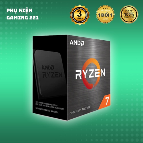 Bộ vi xử lý - CPU AMD Ryzen 7 5800X (3.8 GHz Upto 4.7GHz / 36MB / 8 Cores, 16 Threads / Socket AM4) - Hàng Chính Hãng