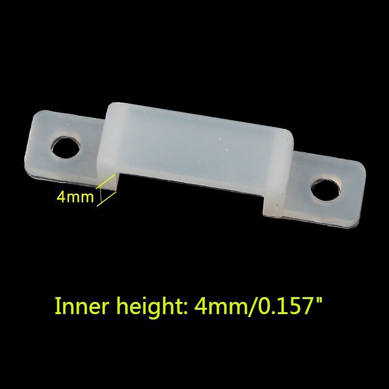 Bộ 50 cái kẹp silicone 10 / 12 / 14 / 17 mm cố định đèn LED RGB 3528 5050 5630