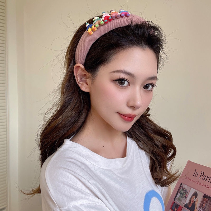 Băng Đô Cài Tóc Hình Biệt Thự Hoạt Hình Màu Trắng / Đen Kiểu Hàn Quốc Thời Trang Mùa