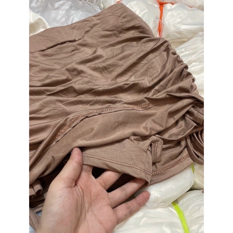 Chân váy ôm body rút dây có quần trong an toàn gợi cảm tôn dáng thun lụa mịn mát siêu co giãn CV90- 026 -3M FIORI STORE