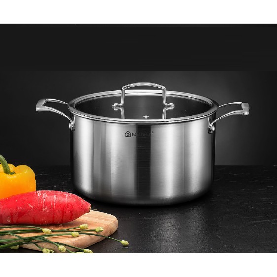 Nồi 5 lớp inox 304 Palatable Hàn Quốc cao cấp nấu nhanh giữ nhiệt lâu đáy phẵng đúc toàn nồi size từ 16-24cm