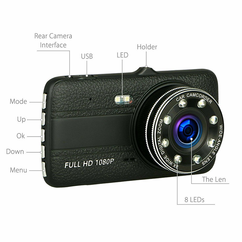 Camera Hành trình ô tô ONVIZCAM CX5 FHD 1080P, camera trước sau, Màn hình 4 INCH IPS, GÓC rộng - Bảo hành 12 Tháng