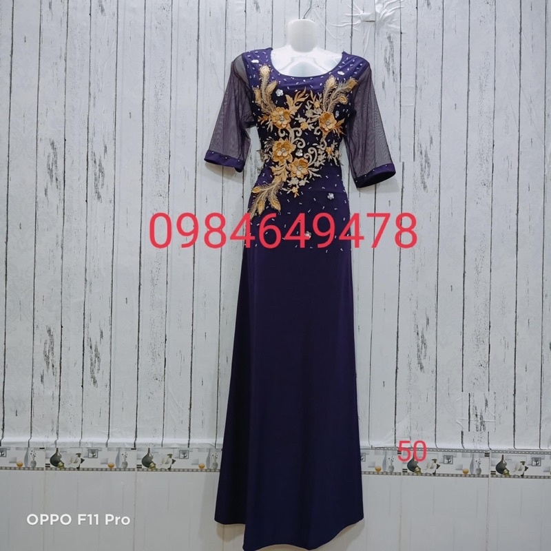 Đầm trung niên sang trọng hình thật