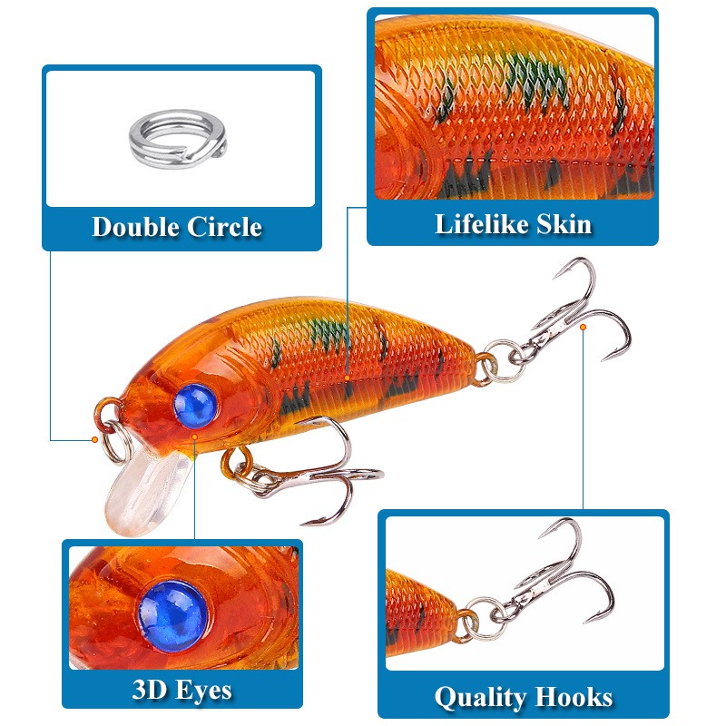 Mồi giả câu lure cá lóc chẽm phi ... 5cm/4.2g