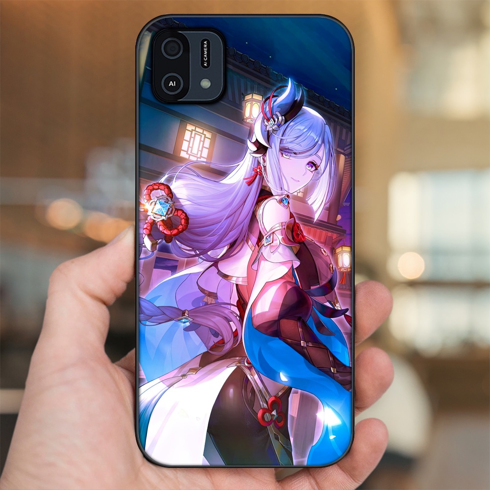 Ốp lưng Oppo A16K viền đen in hình Shenhe Genshin Impact