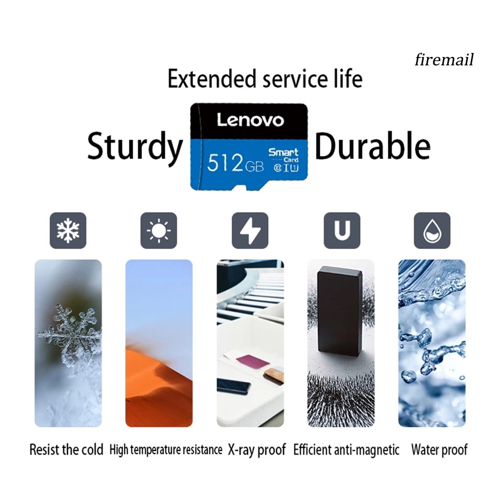 LENOVO Thẻ Nhớ tf 64gb / 128gb / 256gb / 512gb / 1024gb Tốc Độ Cao Không Thấm Nước