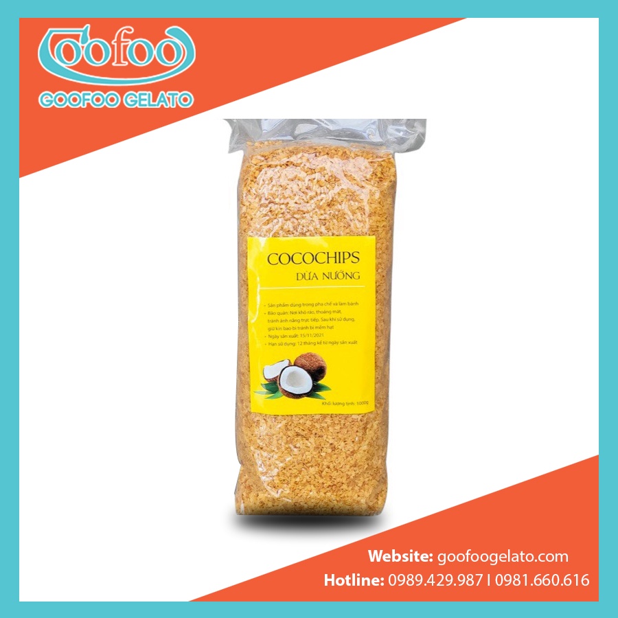 Dừa nướng / Vụn dừa nướng (topping cho trà sữa kem dừa nướng, kem,...)