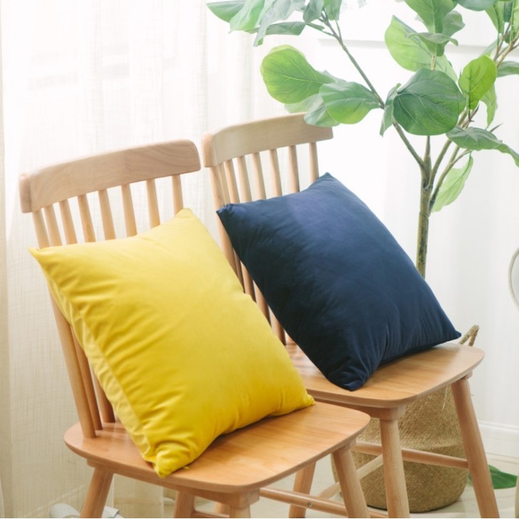 Vỏ Gối tựa sofa màu trơn nhung cao cấp PV9238 | BigBuy360 - bigbuy360.vn