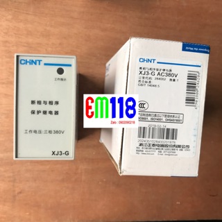 EM118 - Relay bảo vệ chống mất pha ,chống đảo pha CHINT XJ3-G 380V