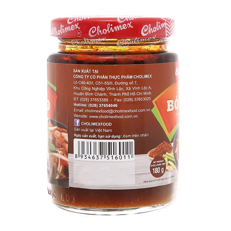 LỐC 6 HŨ XỐT NẤU BÒ KHO CHOLIMEX 180G/HŨ