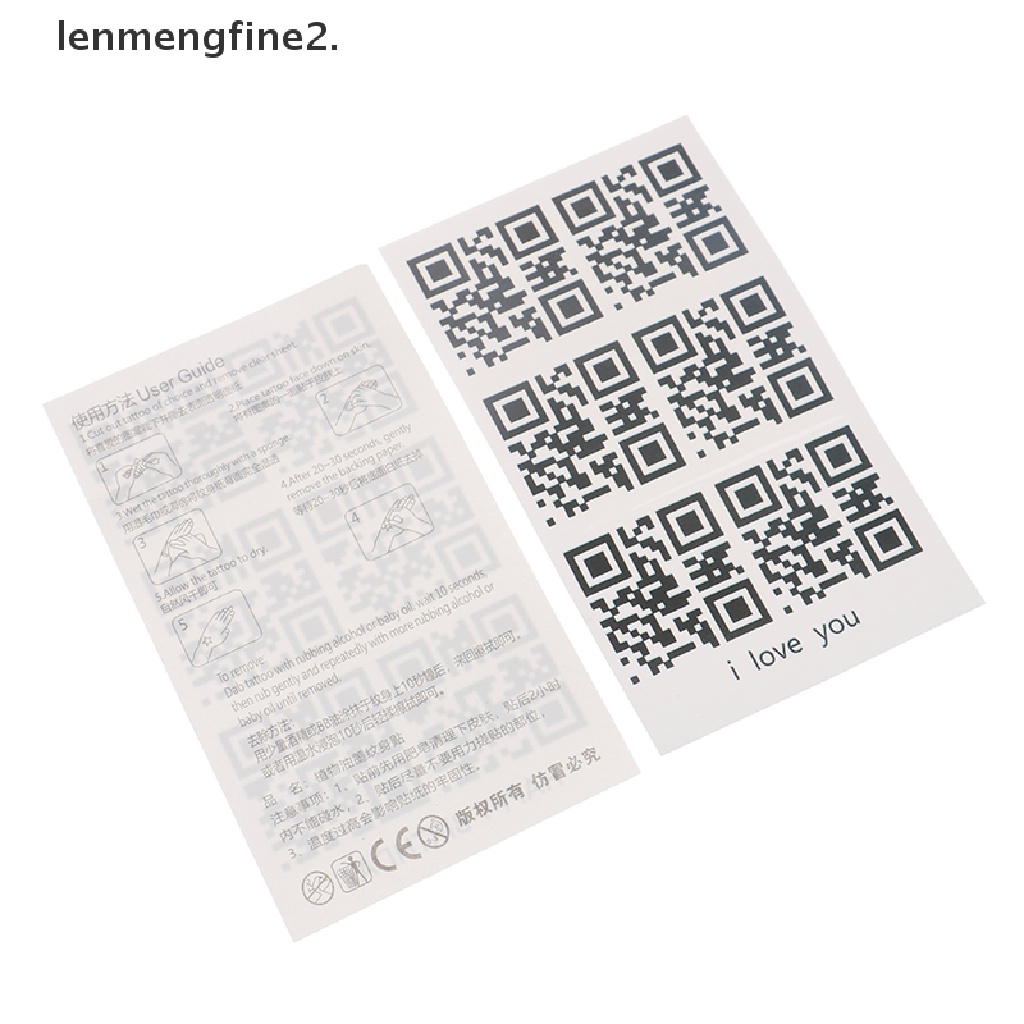Creative Wrist Body Love QR Code Fake Tattoo Waterproof Temporary Tattoo Sticker