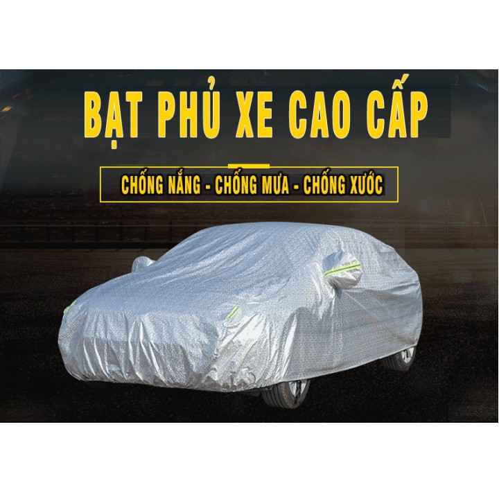 Bạt phủ ô tô, xe hơi, 3 lớp tráng nhôm cách nhiệt, chống nắng, chống xước, chống cháy z