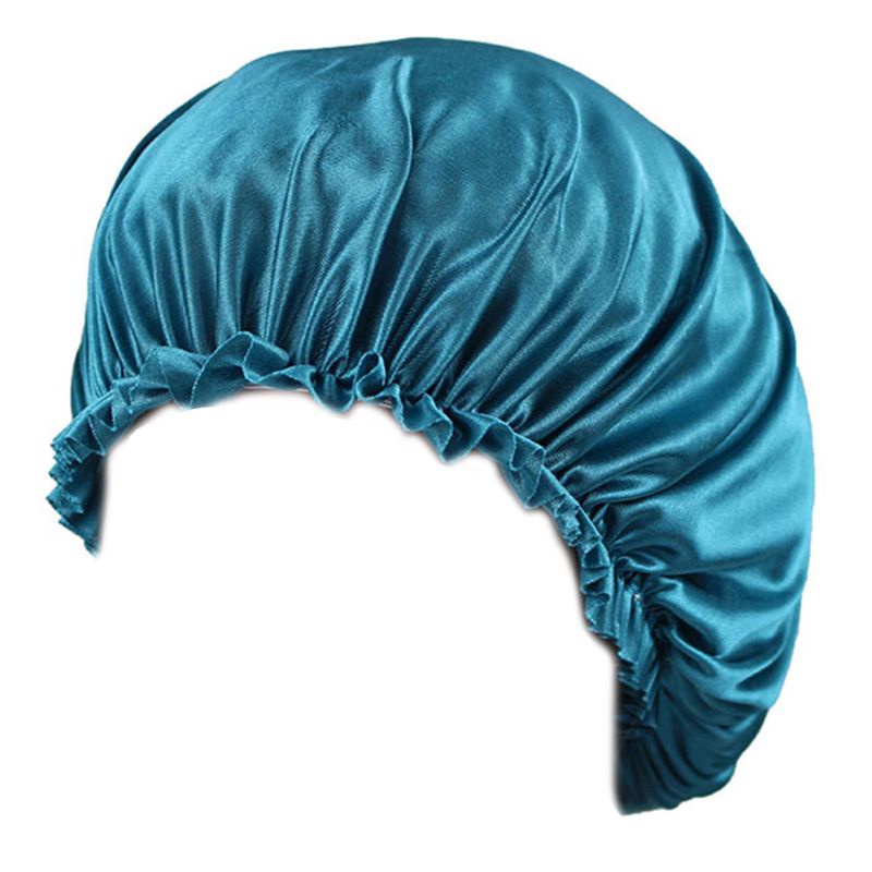 Mũ Trùm Đầu Bằng Satin Co Giãn Màu Trơn Khi Ngủ
