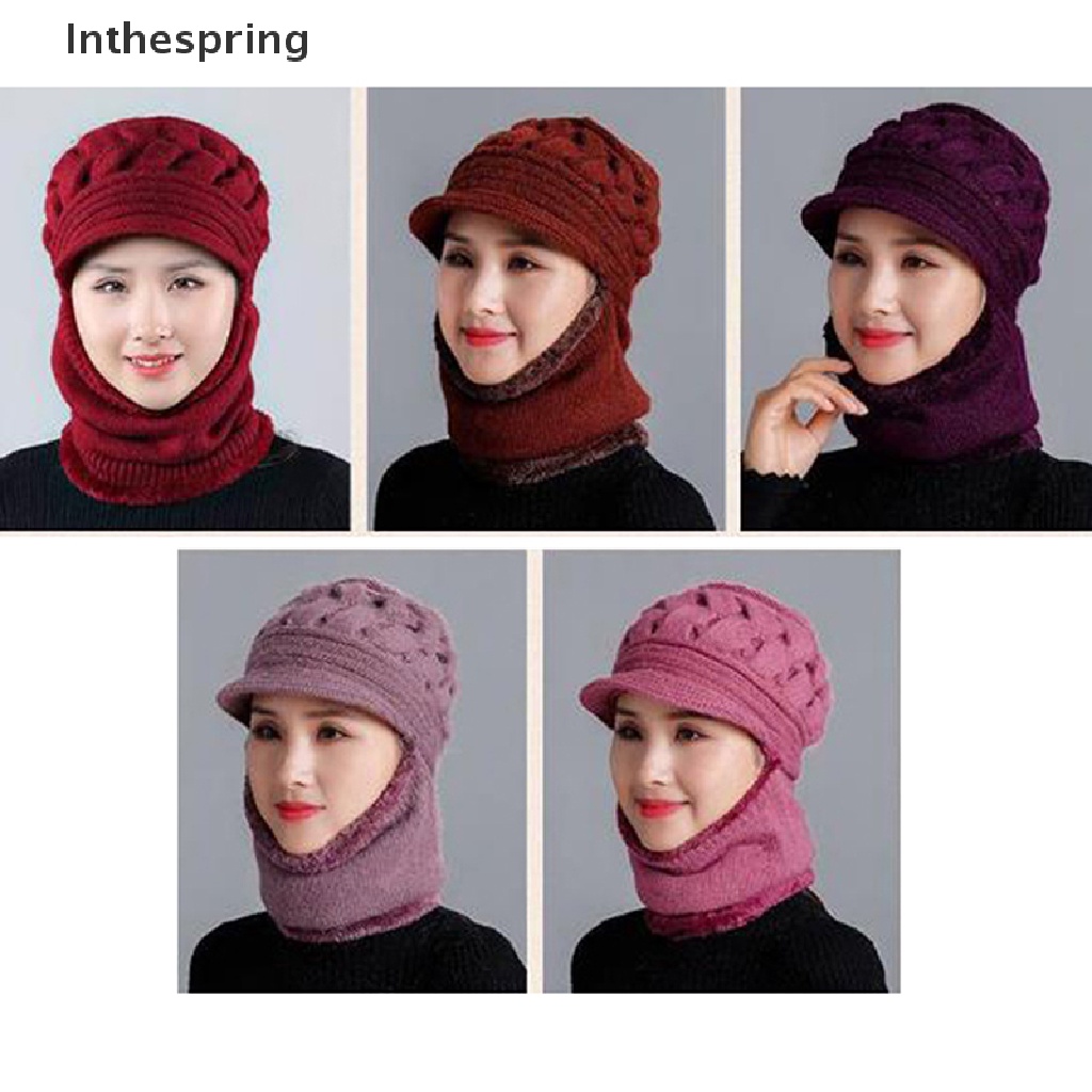 Mũ beanie dày dặn kèm khăn choàng cổ thời trang mùa đông