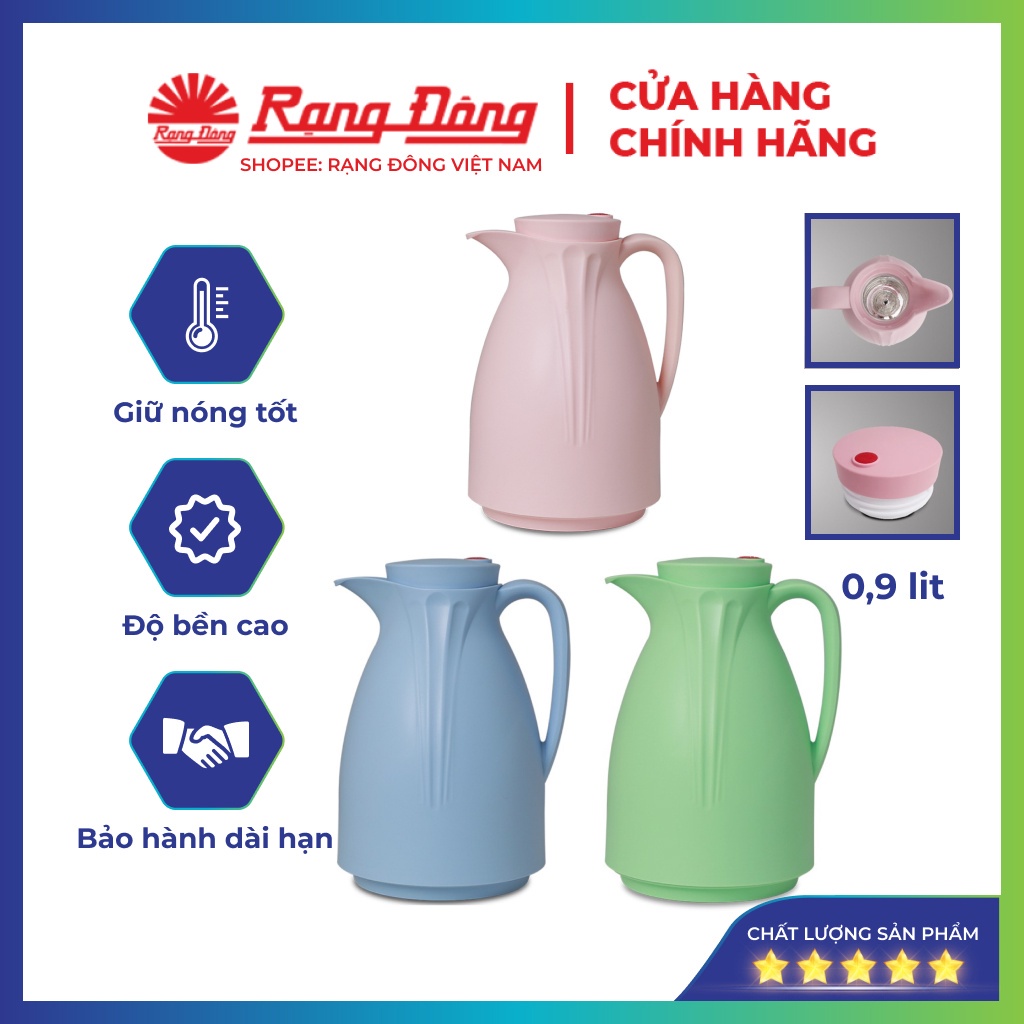 Phích pha trà  Rạng Đông 1.5 lít RD 1565 N1.E,0.9 lít RD 0940 N1.E