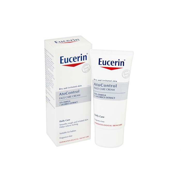 Eucerin AtoControl Face Cream – Kem dưỡng da mặt giảm viêm ngứa, ửng đỏ dành cho da khô nhạy cảm – 50ml