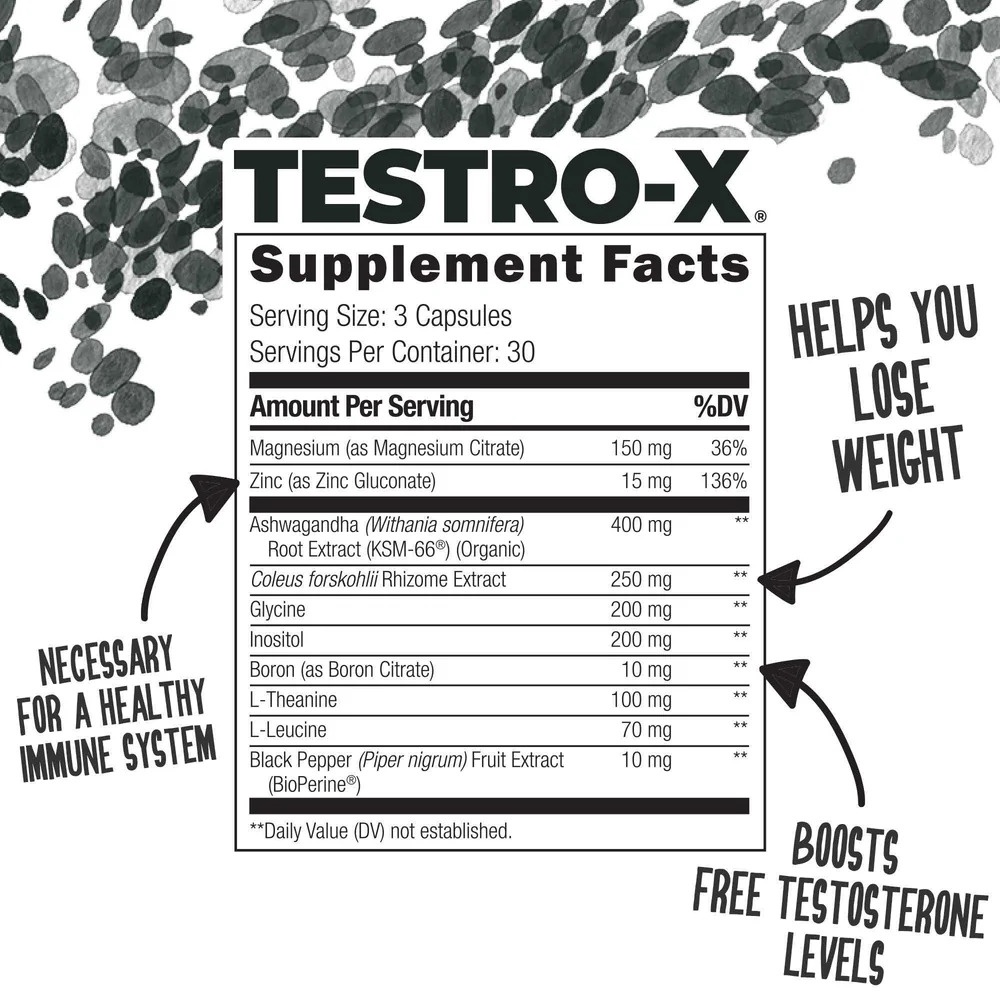 Viên uống TESTRO-X Testosterone Booster  tăng cường nội tiết tố nam giới 30 viên