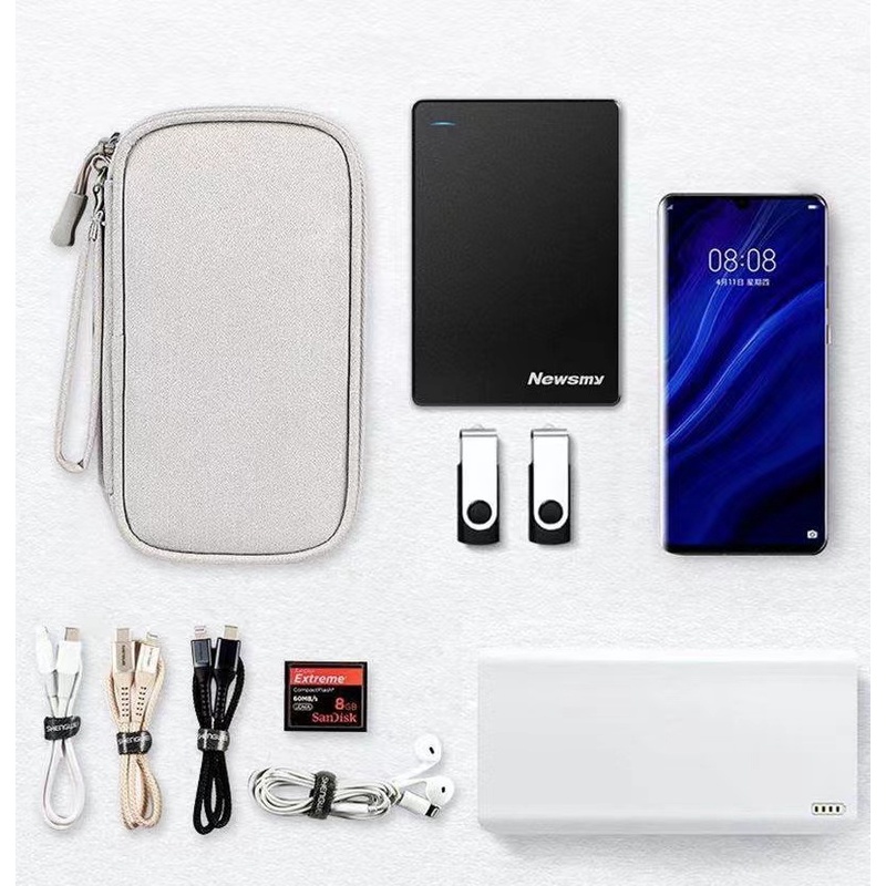 Túi Đựng Pin Sạc Dự Phòng/Cáp USB/Cáp Cứng Hai Lớp Mang Đi Du Lịch