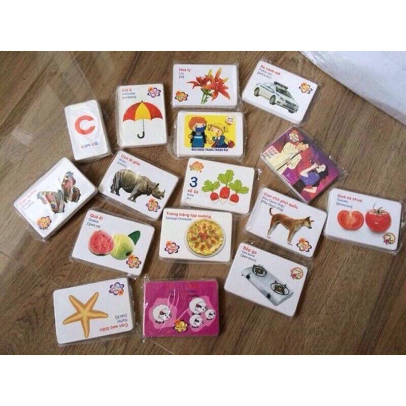 Bộ thẻ học thông minh 16 chủ đề tiếng anh tiếng việt cho bé #4
