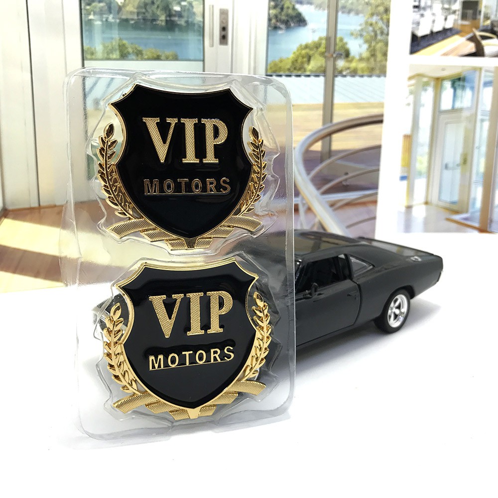 Bộ đôi Tem dán VIP xe hơi/ ô tô