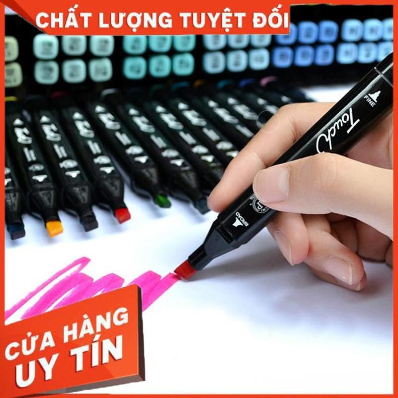 [Free Ship] Bút vẽ, bút màu Marker Touch Mark Cool Túi Vải Bộ 30/60/80 màu ngọt ngào vẽ anime,chân dung,phong cảnh