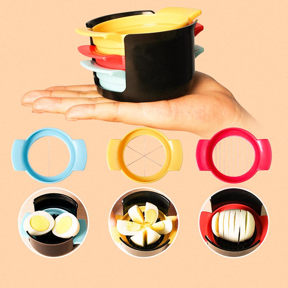 Dụng Cụ Cắt Lát Trứng Đa Năng Với 3 Kiểu Dáng Khác Nhau