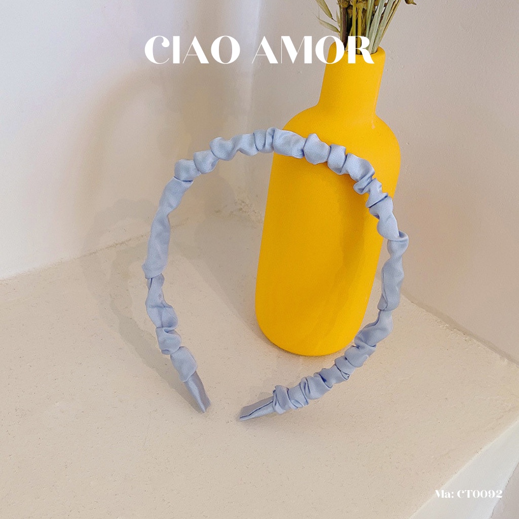 Cài tóc nữ, băng đô vải nhún sắc màu Phụ kiện tóc Ciao Amor- CT0092