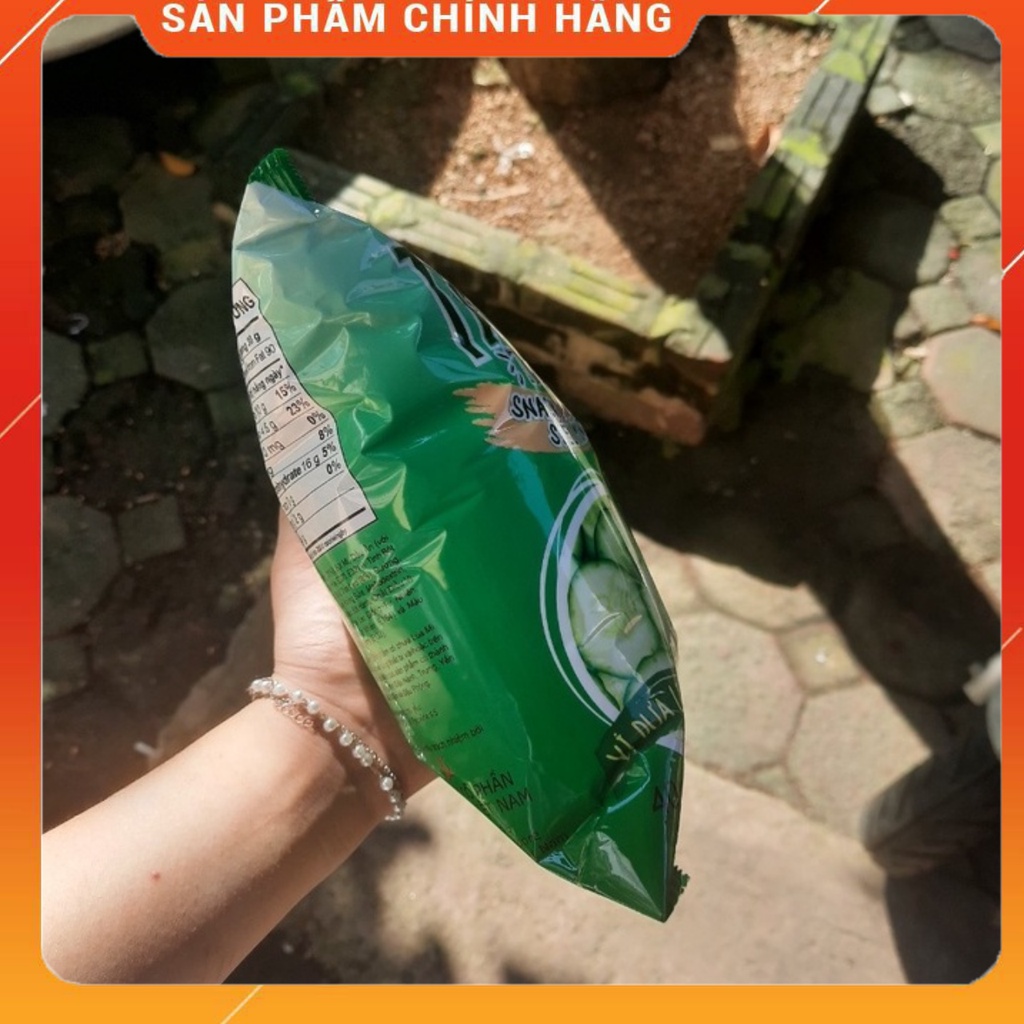 Bim Bim Snack Oishi Khoai Tây Siêu Mỏng Vị Dưa Leo Oishi gói 35/40g-Ăn Vặt Sumo Snack