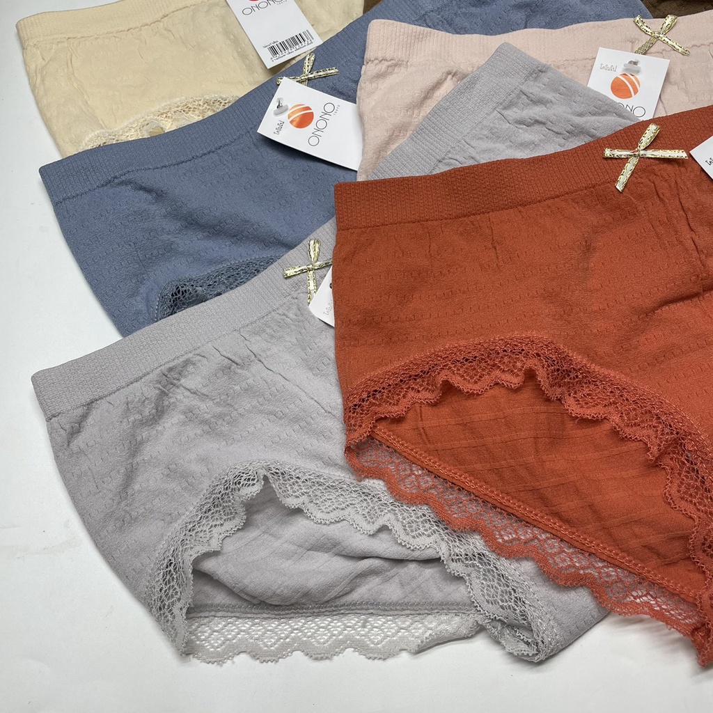 Quần lót cotton nhăn form vừa , quần lót nữ viền ren dễ thương