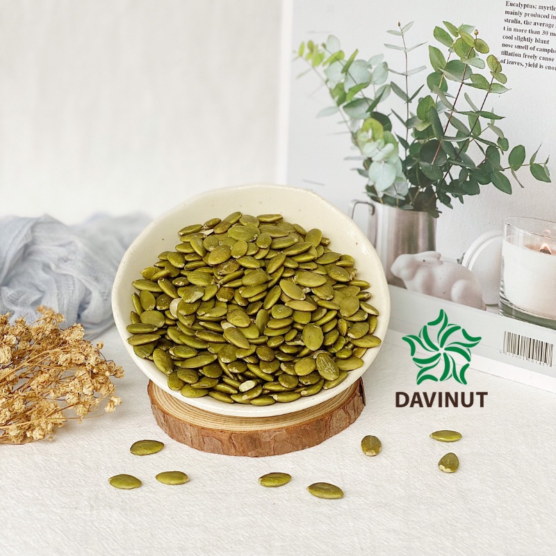 Hạt bí xanh sấy chín tách vỏ nguyên vị hộp 500g thơm giòn nhập khẩu
