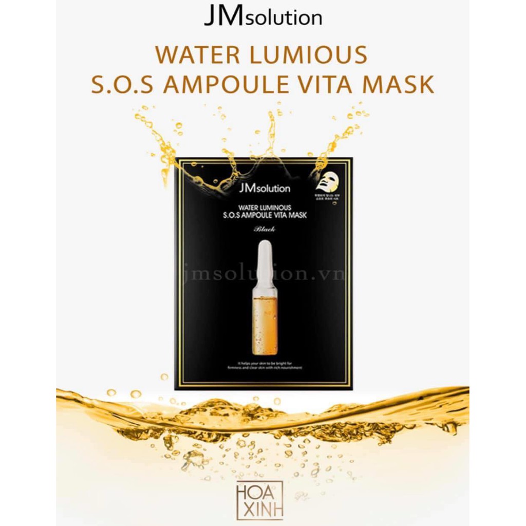 Mặt Nạ Dưỡng Da JMsolution Water Luminous SOS Ampoule Vita Dưỡng Ẩm Từ Vitamin - (10 miếng)