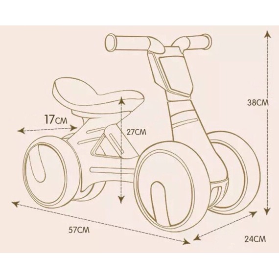 Xe Chòi Chân cân bằng Có Đèn Và Nhạc