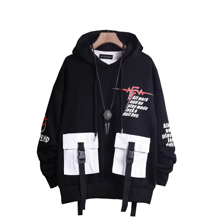 Bộ Đồ Nam Chất Thun Áo Hoodies Túi Hộp BORFEND Kết Hợp Quần Jogger Phối Dây Chữ Trẻ Trung Thời Trang SET NAM 9000087