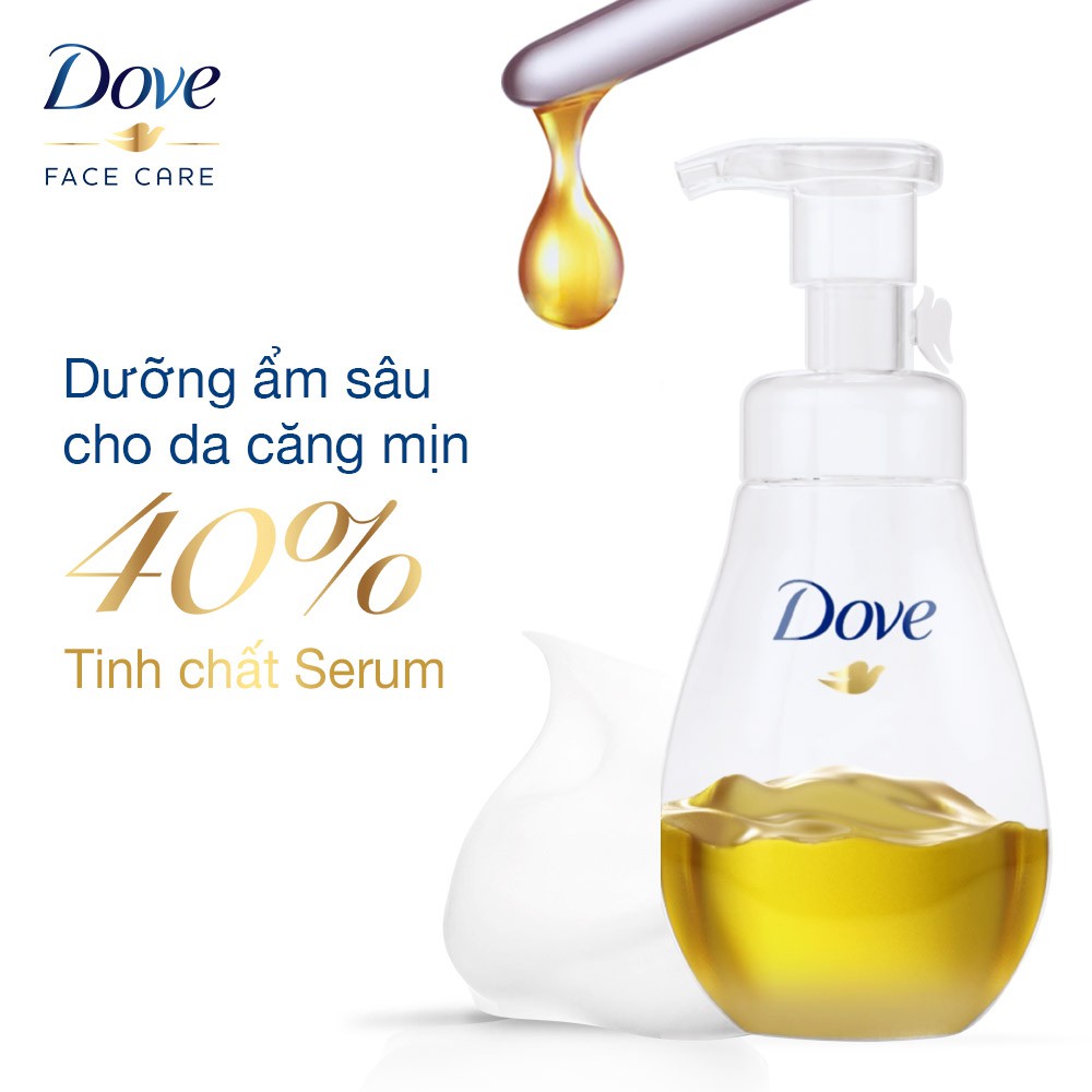 [Mã FMCGMALL -8% đơn 250K] Mousse rửa mặt bọt mịn Dove serum sạch sâu tốt 160ml, dưỡng da căng mịn Mochi | BigBuy360 - bigbuy360.vn
