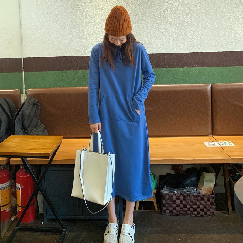 SUXI Áo Hoodie Thể Thao Tay Dài Dáng Rộng Màu Sắc Đơn Giản Thời Trang Xuân Thu Cho Nữ