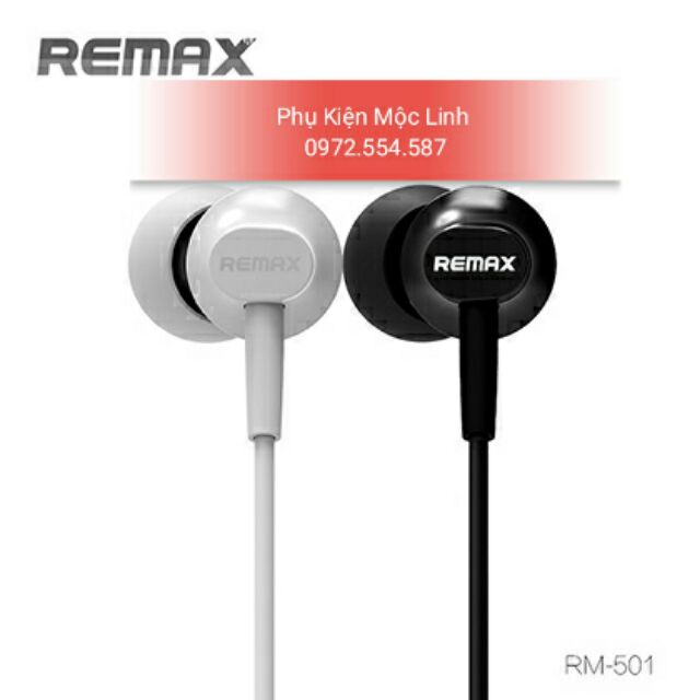 Tai Nghe Chính hãng Remax RM-501 âm thanh siêu chất - R501 chân giắc 3.5