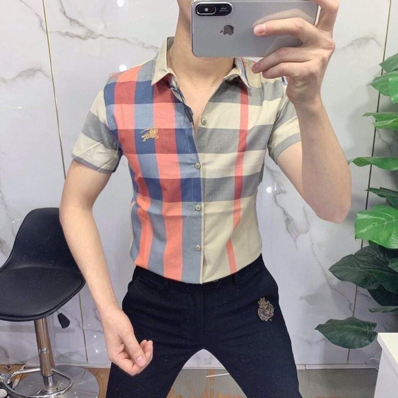 Áo Sơ Mi Cộc Kẻ BBR