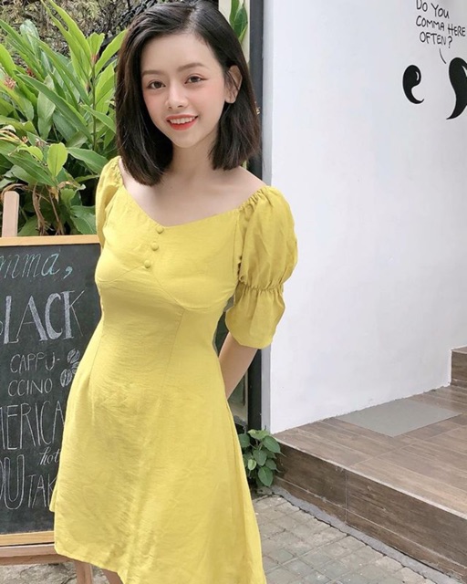 Đầm thiết kế linen DONNA chính hãng dáng váy A trẻ trung