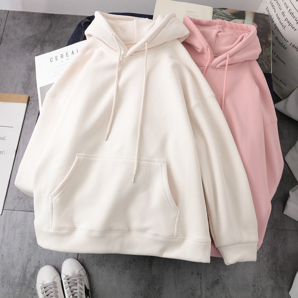 Áo hoodie nữ len tăm cận chất dày dặn lót lông | BigBuy360 - bigbuy360.vn