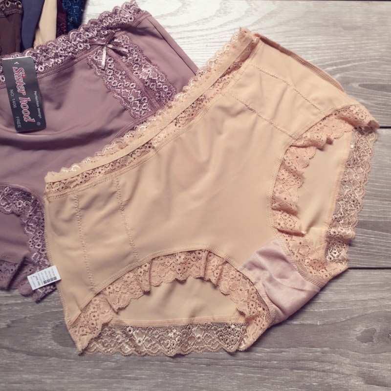 Quần Lót Nữ Thun Lạnh Ren Form To Mềm Mịn Bigsize 55-70kg thái lan sisterhood