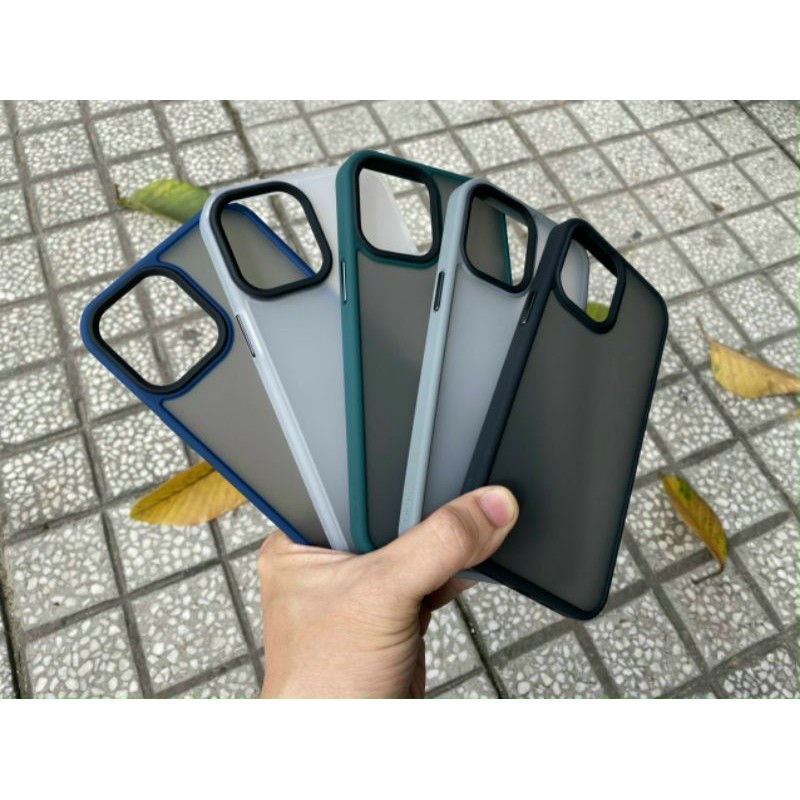 Ốp lưng LikGus nhám viền màu iPhone 13 ,12 12 Pro 12 Pro Max 11 11 Pro 11 Pro Max Xs Xs Max Chống sốc , chống vân tay