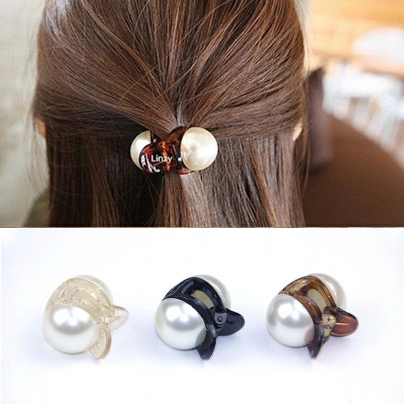 LẺ 1 CÁI | KẸP CÀNG CUA MINI ĐÍNH 1 HẠT NGỌC SANG TRỌNG