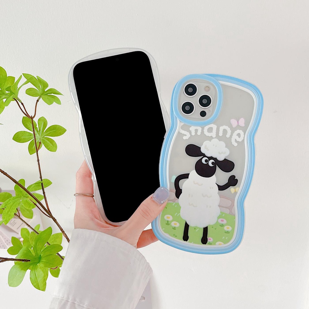 Ốp Điện Thoại Tpu Mềm Trong Suốt Chống Sốc Chống Rơi Họa Tiết Cừu Hoạt Hình Cho iPhone 11 12 13 pro max xr x xsmax