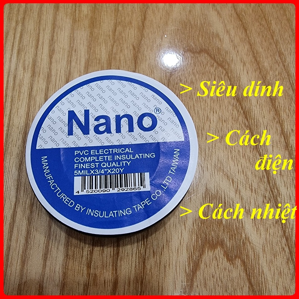 Băng Keo Điện Nano cây 20yard Giá sỉ, Siêu dính, cách điện, cách nhiệt