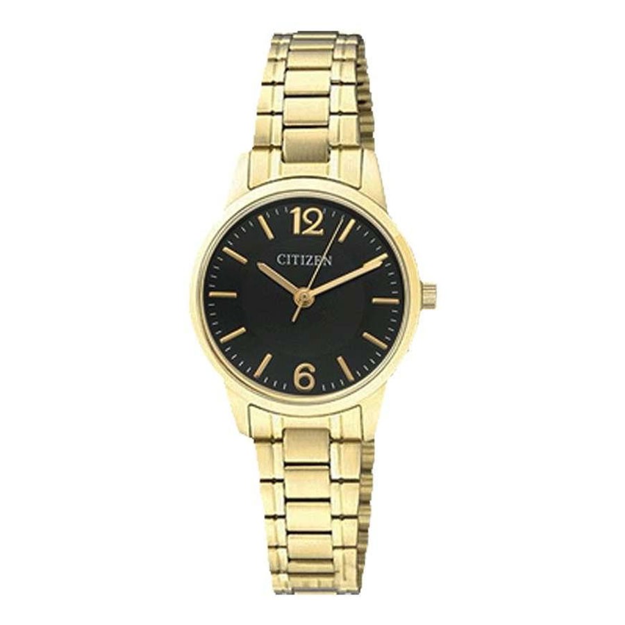 Đồng Hồ Nữ Citizen Dây Thép Không Gỉ EJ6082-51E - Mặt Đen