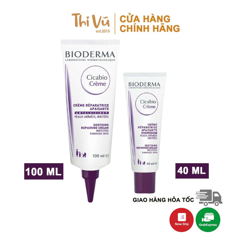 Kem dưỡng da Bioderma Cicabio Creme 40ml dưỡng ẩm phục hồi tái tạo da - Thi Vũ