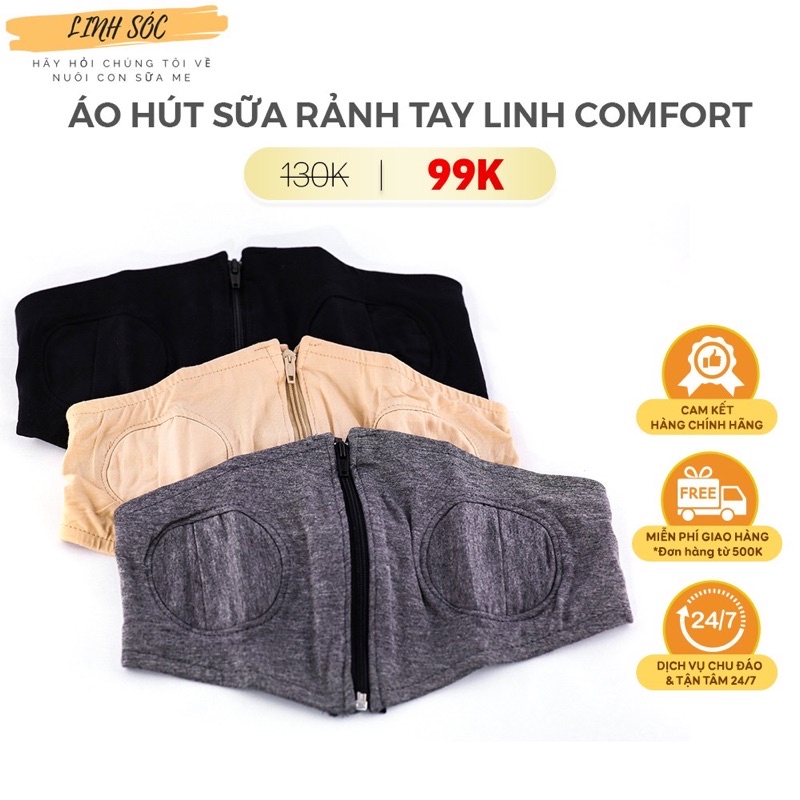 Áo Hút Sữa Rảnh Tay Cao Cấp Linh Comfort