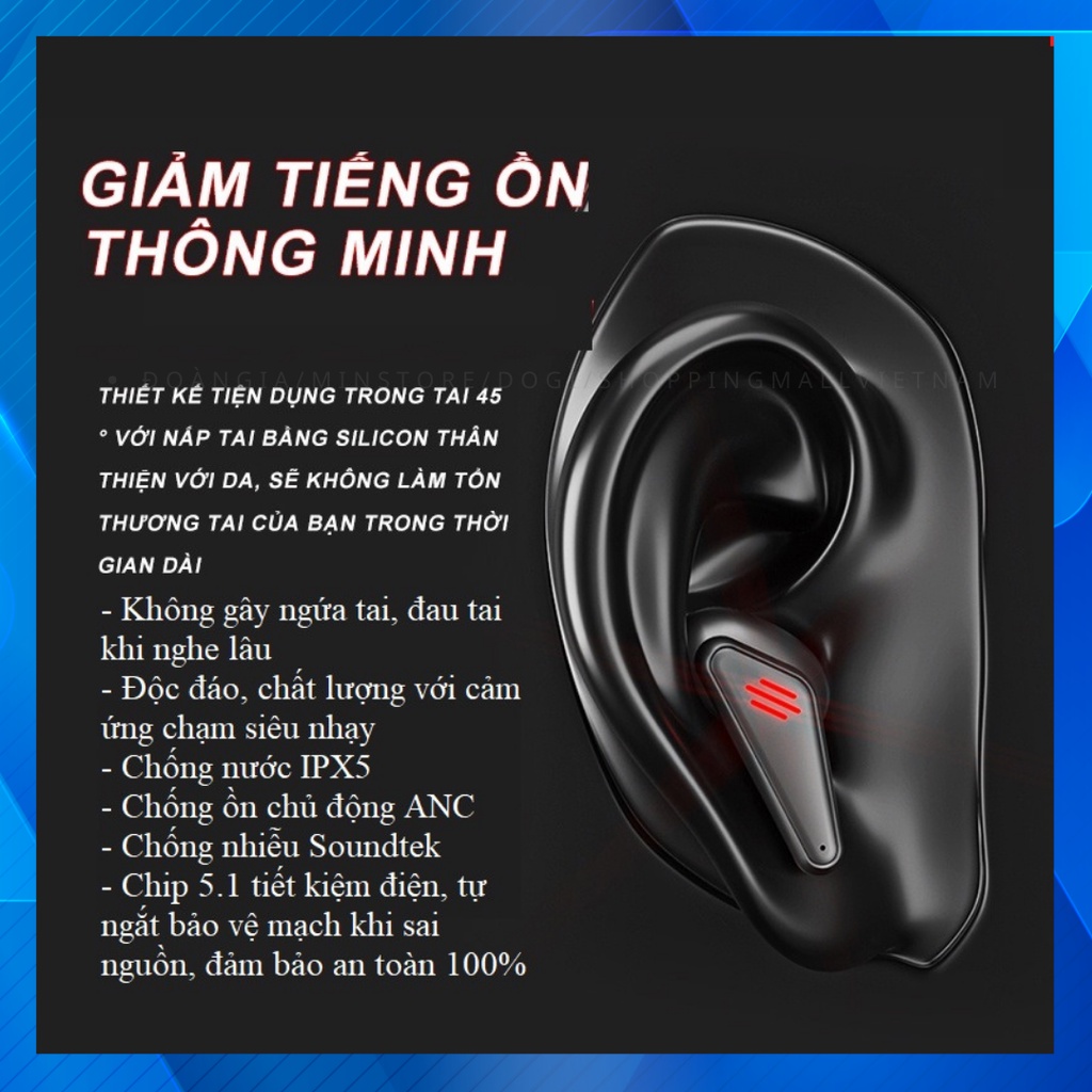 Tai nghe không dây bluetooth Gaming K98 thiết kế thể thao và gaming cao cấp, PUBG , LQMB